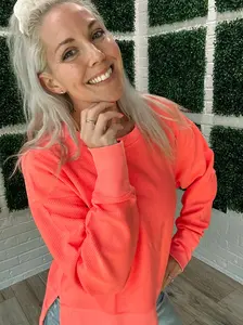 Moon Ryder Neon Cropped Corded Pullover