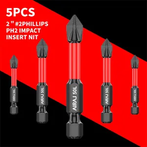 5、10、20-Pieces Anti-Slip S2 Steel Magnetic Screwdriver Bit Set, Phillips Head impact-resistant non-slip drill Bit Set, 1/4-Inch Shank, Drill Bit Accessories, Compatible with Electric and Manual Drivers, Home DIY Tool Kit, Gifts for Men