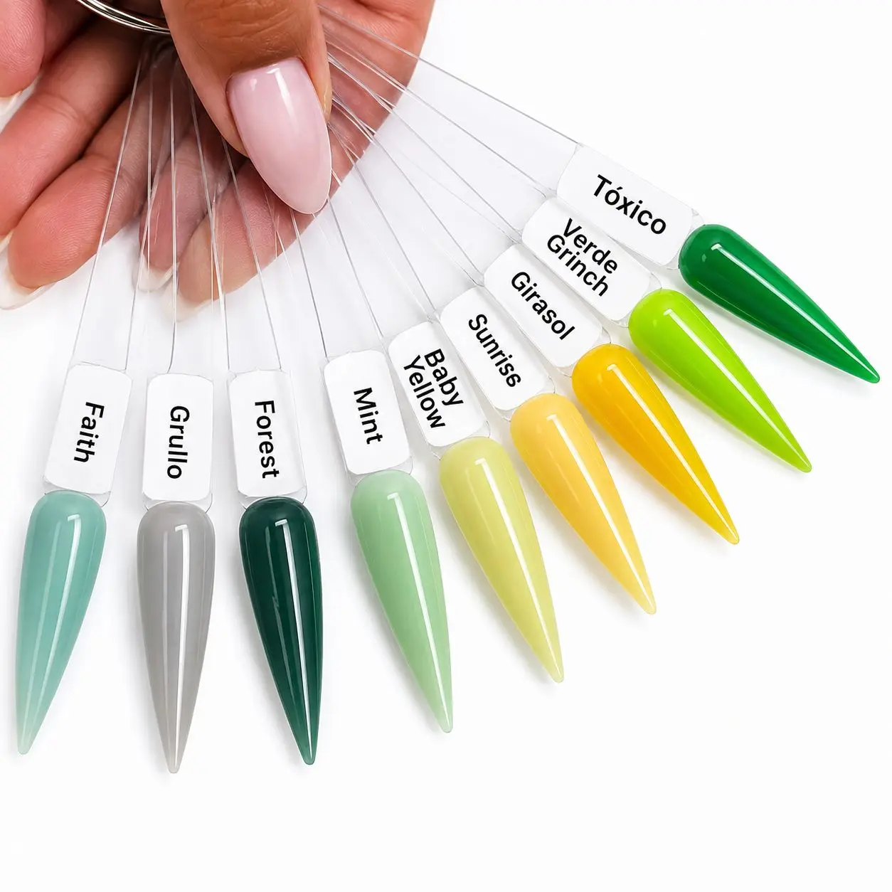 Rosa Acrylic & Dip Powder Green & Yellow Collection
