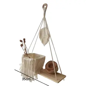 WOODEN CANDLE HOLDER FLOATING SHELVES