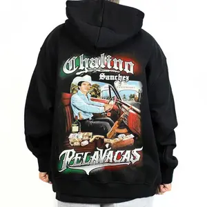 Chalino Sanchez Graphic Unisex Hoodie T-Shirt Sweatshirts Basic Fabric Fit Street Style Chicano Style Mexican Clothings Outfit Outdoor Wear Tops  Streetwear Menswear Casual