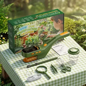 500x HD Bug Catcher with 2.4-Inch IPS Screen, PC-Compatible Rechargeable 1000mah Battery, Digital Microscope for Education and Research