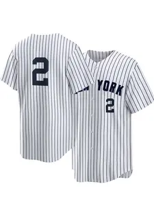 Plus Size Men's Baseball Jersey Breathable Baseball Shirt Quick Dry NEW YORK 2 Embroidery V-Neck Short Sleeve Soft Baseball Uniform With Button Suitable For Hip Hop Streetwear Party  Daily Match Training