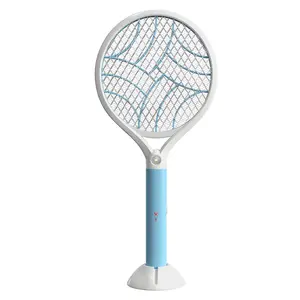 Automatic Mosquito Trap Rechargeable Extendable Electric Fly Swatter, Home Use Fixed Base, Two-In-One Mosquito Killer Light & Swatter, Electronic Mosquito Zapper