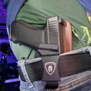 WARRIORLAND Brown IWB Hybrid Holster Fit Glock17/19/21/22/23/26/34 Gen 3-5,Glock 17/19/34 Gen 4-5 MOS,Glock 19X/44/45,Glock 31/32/33 Gen 3-4,Glock 26/45/47 Gen 5 MOS，PSA Dagger Compact 9mm, Ruger RXM,Shadow Systems MR920,Not fit Light, Right Hand