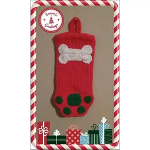 Crochet Dog Christmas Stocking | Handmade Pet Holiday Stocking