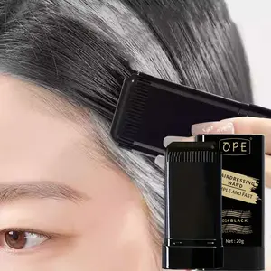 20g Fast-Acting Grey Hair Color Stick - Long-lasting grey coverage for easy use at home or on the go, portable stick with applicator brush for touch-ups between salon visits, Hair Coloring