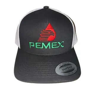 PEMEX Curved Black/White Baseball Trucker Hat