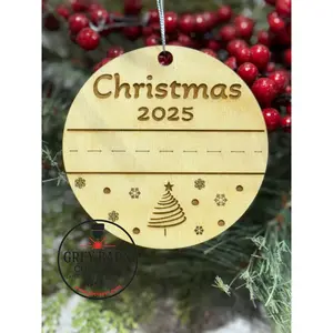 Child's Handwriting Keepsake Christmas Ornament: Laser Engraved Baltic Birch