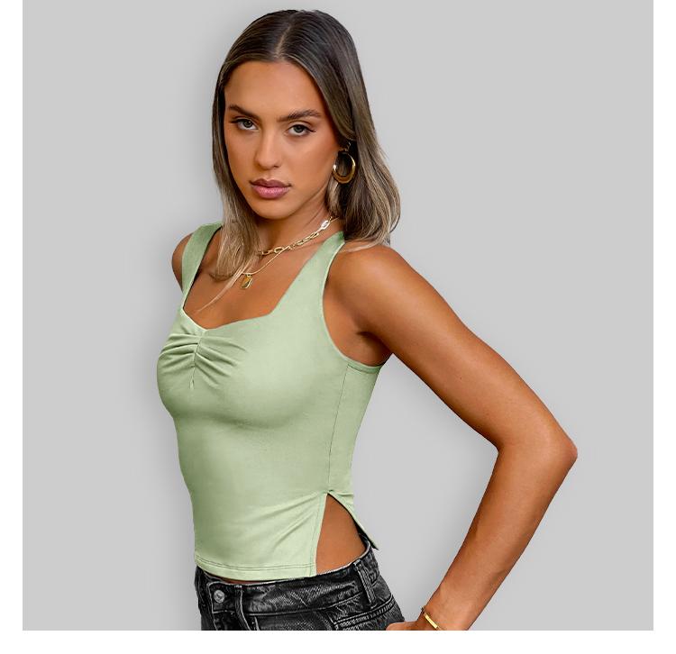 Trendy Queen Women Sleeveless Sexy Backless Going Out Crop Top Y2K Strappy Ruched Tank Top Summer Tight Slim Fit Cute Tops