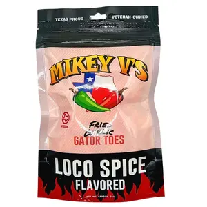 Mikey V’s Gator Toes- Crispy Fried Loco Spice Flavored Garlic Snack