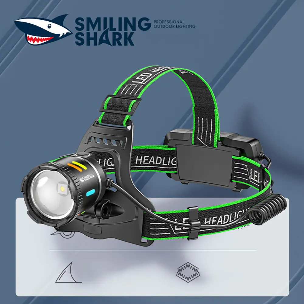 Smilingshark Outdoor Headlamp with Headband - USB Charge, Rugged Multi-Mode Motion Sensor, Adjustable Zoom, Emergency Flashlight for Camping, Hiking, Emergency Flashlight Headlamps, Usb Recharge