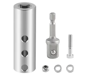 Upgraded Stainless Steel Trailer Jack Drill Adapter 1/2 Inch Socket Bit for 1 Inch Jack Drive Shaft Top Wind Trailer Crank Wrench Extend Rod Durable & Versatile