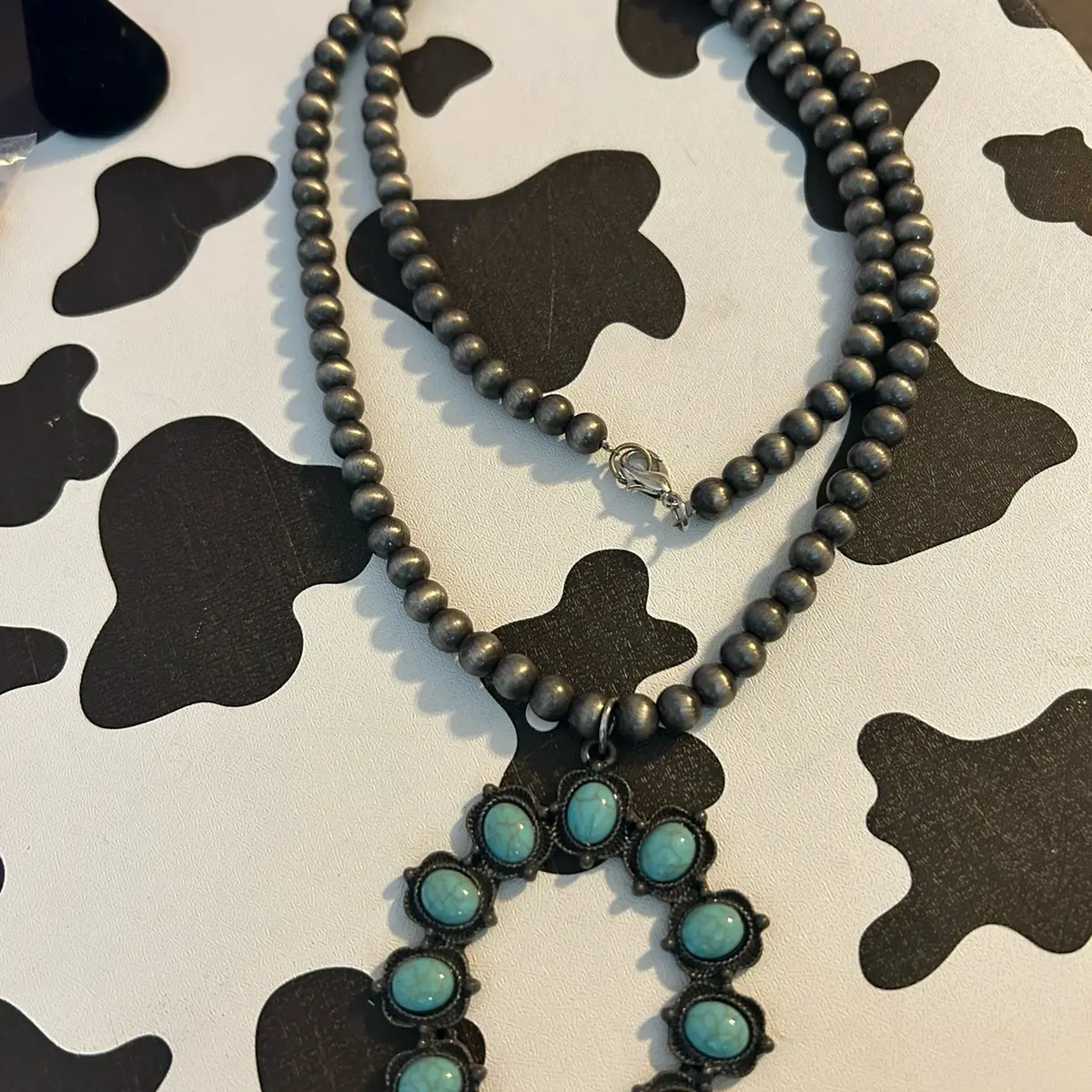 Faux Turquoise Western Necklace for Women