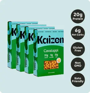Kaizen Low Carb Cavatappi Fiber Protein Pasta 20g Protein 6g Net Carbs Gluten Free Keto Friendly Plant Based 8oz Carton
