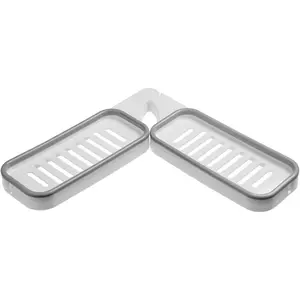 Bathroom Corner Shelf, Wall-Mounted Foldable Shower Organizer, Hook-Style Storage Basket, Adhesive Bathroom Kitchen Rack