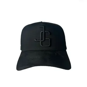 JG Horse SnapBack Hat - Black with Embossed Logo - Adjustable Fit - Stylish Baseball Cap for Men and Women