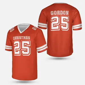 Personalized Christmas Jersey Shirt: Custom Name & Number Football Shirt