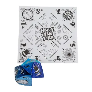 Color Your Own Happy New Year Paper Fortune Teller Games - 12 pieces