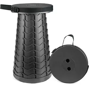 Portable Telescoping Stool, Retractable Folding Stool for Camping Garden Fishing Hiking Travel BBQ, Adjustable Collapsible Stools Max Load 400lbs