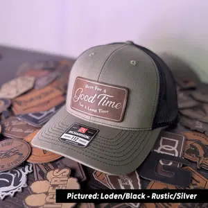 Here For A Good Time Not A Long Time Hat | TikTok Hat | Meme Hat | Leather Patch Hat | Leatherette | Trucker Hat