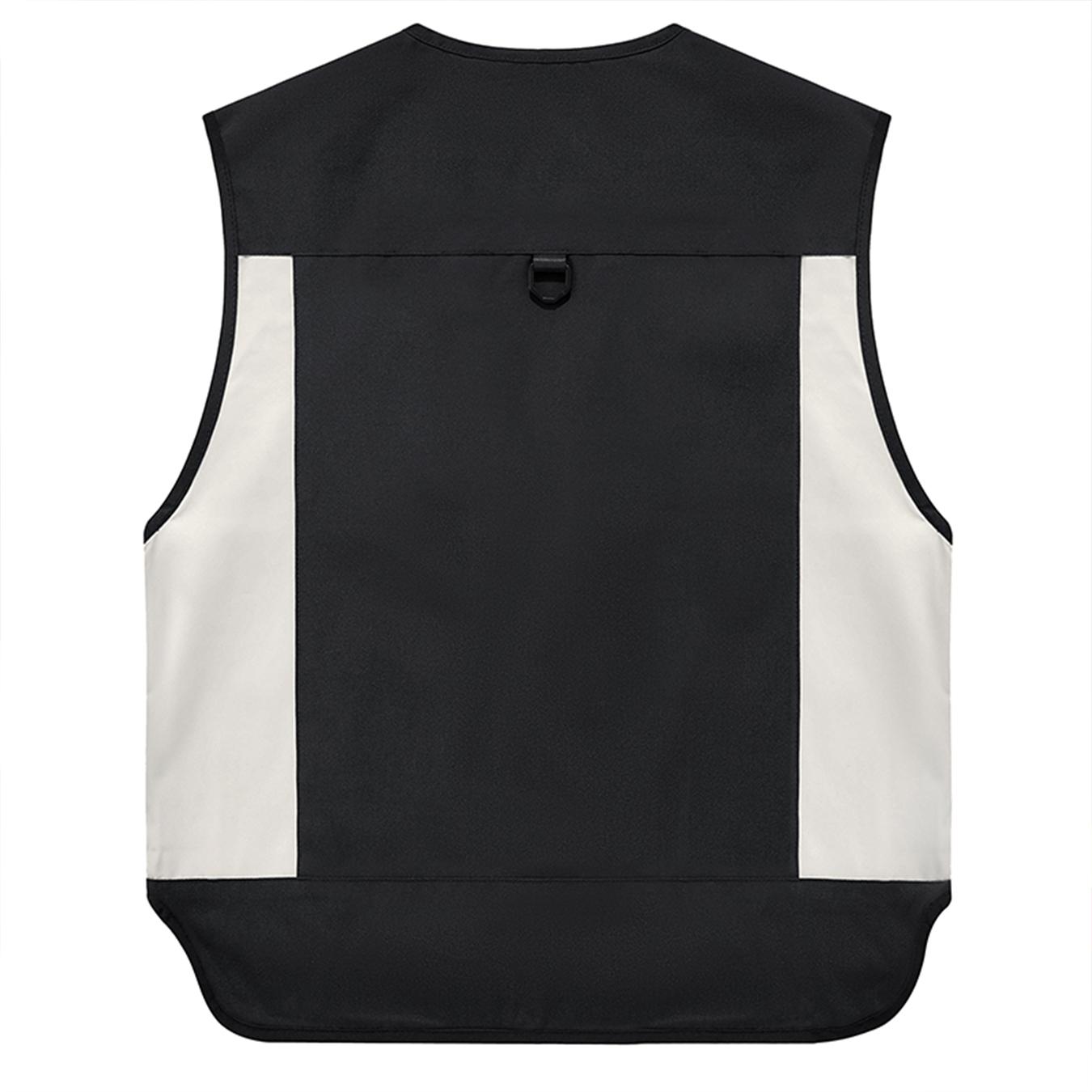 Men’s Color Block Multi-Pocket Utility Vest – Breathable Mesh-Lined Outdoor Cargo Vest