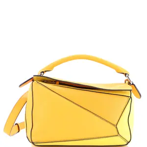 Pre-owned Loewe Leather Top Handle Bags Puzzle Bag Small by Rebag