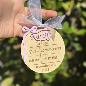 Baby birth stats Christmas ornament