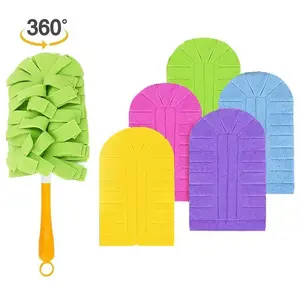 6 Pack Duster Refills for Swiffer Electrostatic Dust Removal Brush Refills Multisurface 360 Degree Larger Size with 4X Microfibers Unscented Disposable Machine Washable Reusable Eco Friendly Choice