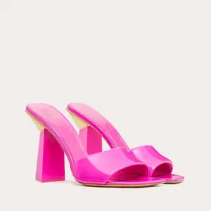 Valentino Garavani Patent Leather One Stud Hyper Slide Mules Size 40