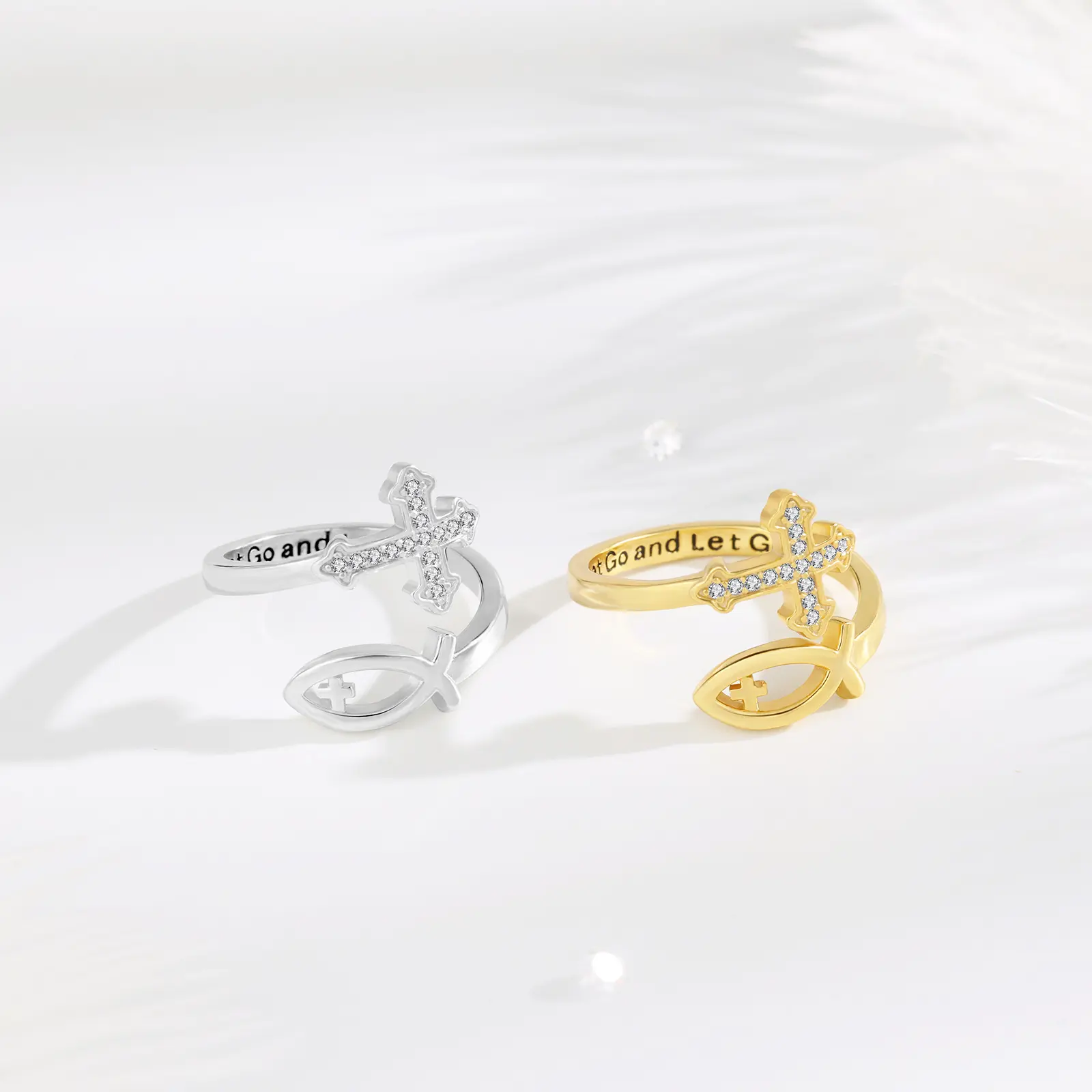 Eudora S925 Sliver Vintage Saint Benedict Ring, Adjustable St.Benedict Open Ring, Unisex Band with Benedictine Cross & Latin Inscriptions, Christian Jewelry Gift Eudora S925 Sliver Vintage Saint Benedict Ring, Adjustable St.Benedict Open Ring, Unisex Band with Benedictine Cross & Latin Inscriptions, Christian Jewelry Gift