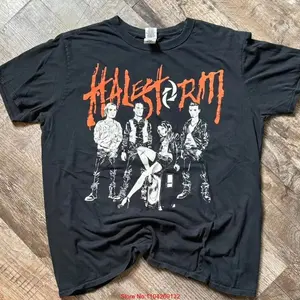 Halestorm Rock Band Tour Graphic Tee – Unisex T-Shirt / Sweatshirt / Hoodie, Vintage Washed Black Short Sleeve, Stylish Versatile Music Shirt S–5XL 8SE