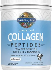 Grass Fed Unflavored Collagen Peptides Powder for Women Men - Hair Skin Nails Joints, Hydrolyzed Collagen Protein, Post Workout, Paleo & Keto, 28 Servings Healthcare Fitness