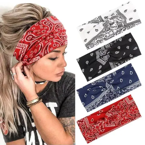 1Pack Boho Headbands For Women Fashion Wide Headband Yoga Workout Head Bands Hair Accessories Band Daily Use