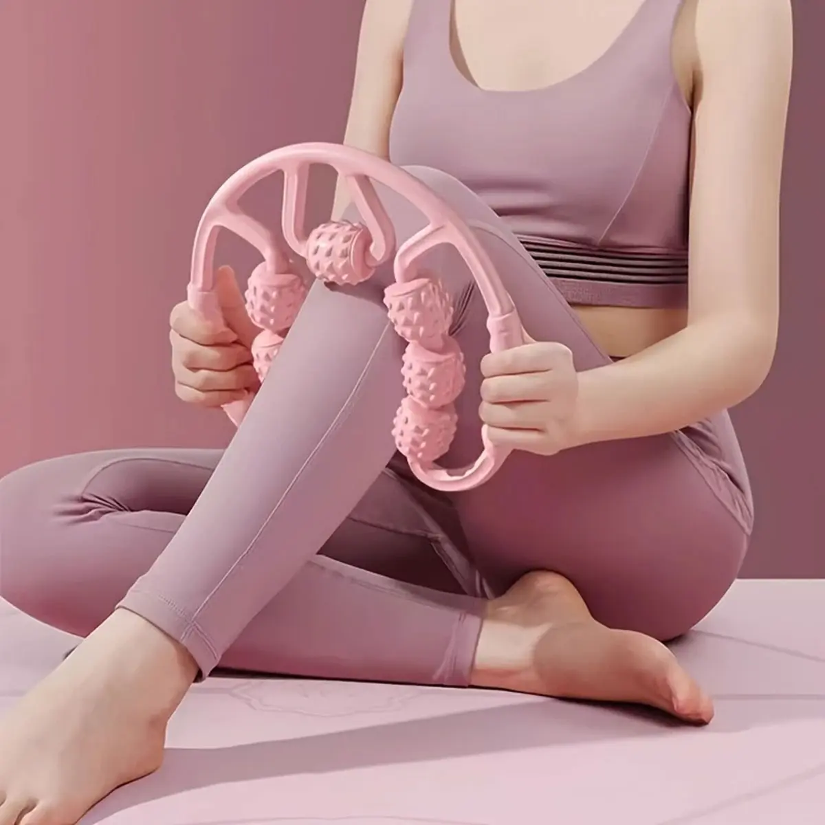 1pc Leg Massager, Multi-Roller Surround Massage, Home Muscle Relaxation, Fitness Accessory, Unique Roller Design, Comfortable Rollers