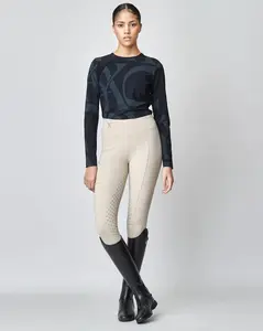 Compression Pull-On Riding Breeches Tan