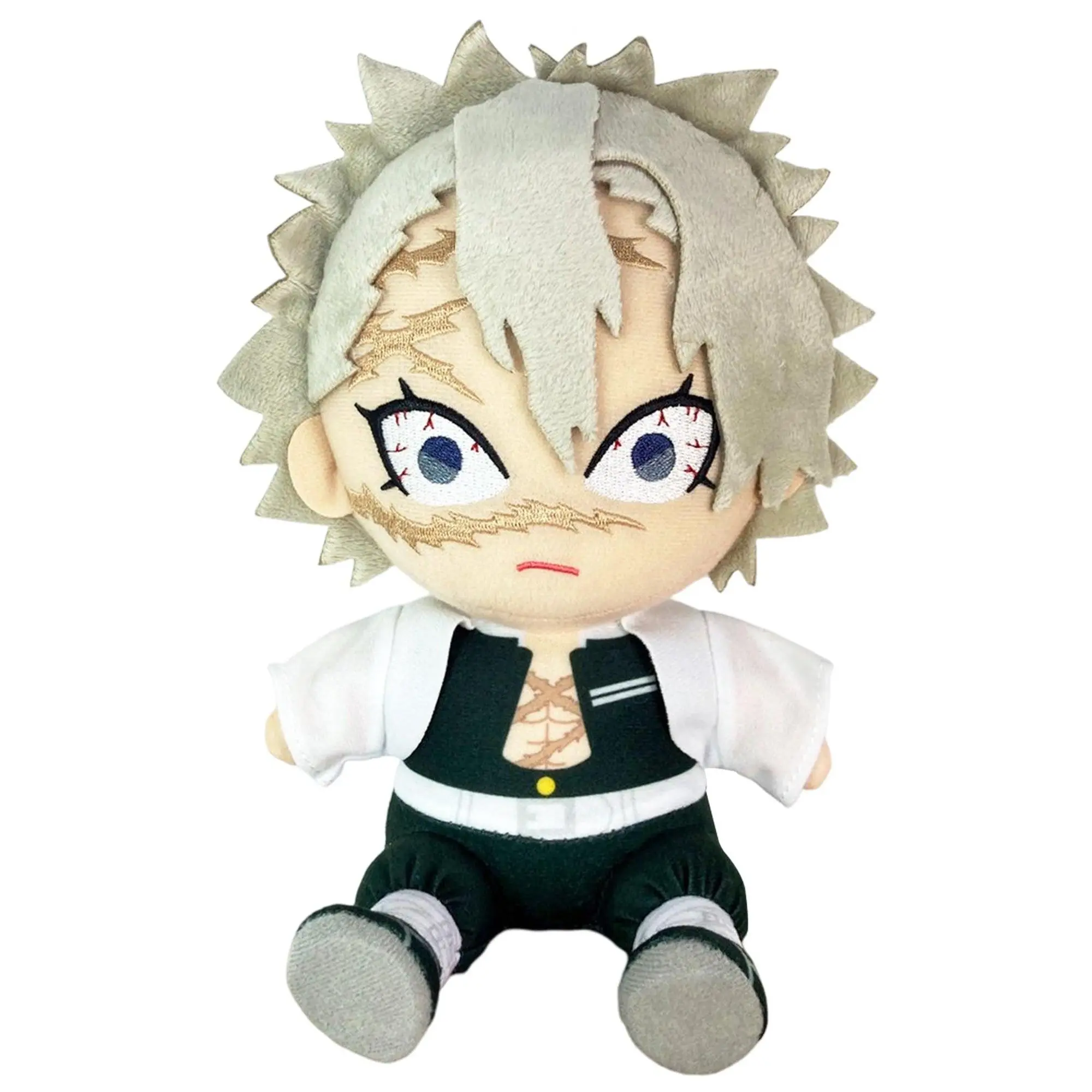 Demon Slayer - Sanemi Shinazugawa Sitting Plush 7"H
