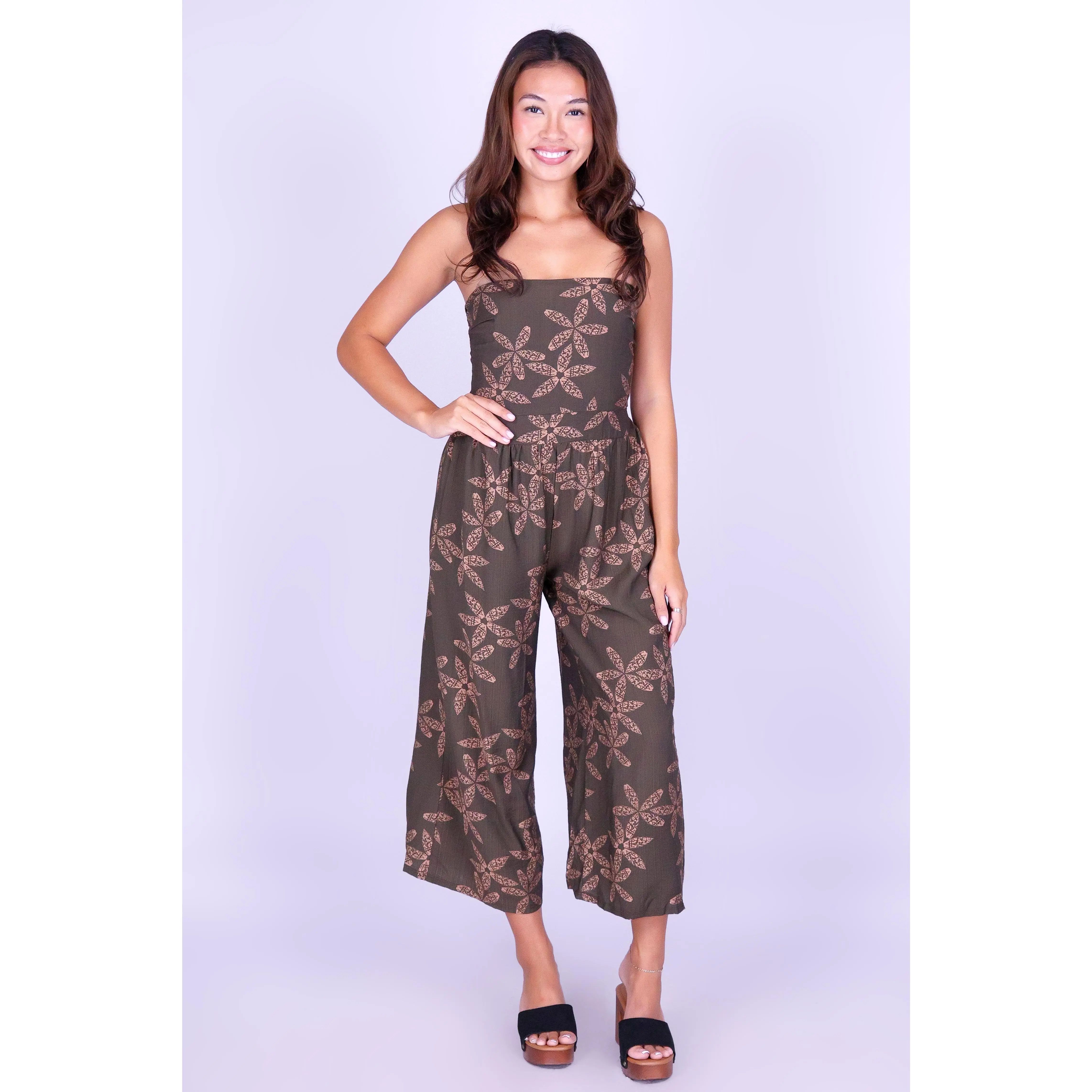 MITER PUA SHELL TIE BACK JUMPSUIT