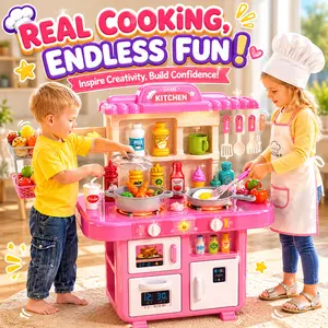 Kids Kitchen Playset With Water Circulation Sink, Pretend Cooking Toy Set For Boys & Girls, Interactive Mini Kitchen With Dishwasher And Food Accessories, Educational Role Play Toy For Toddlers, Fun Indoor Outdoor Play Kitchen Gift For Kids