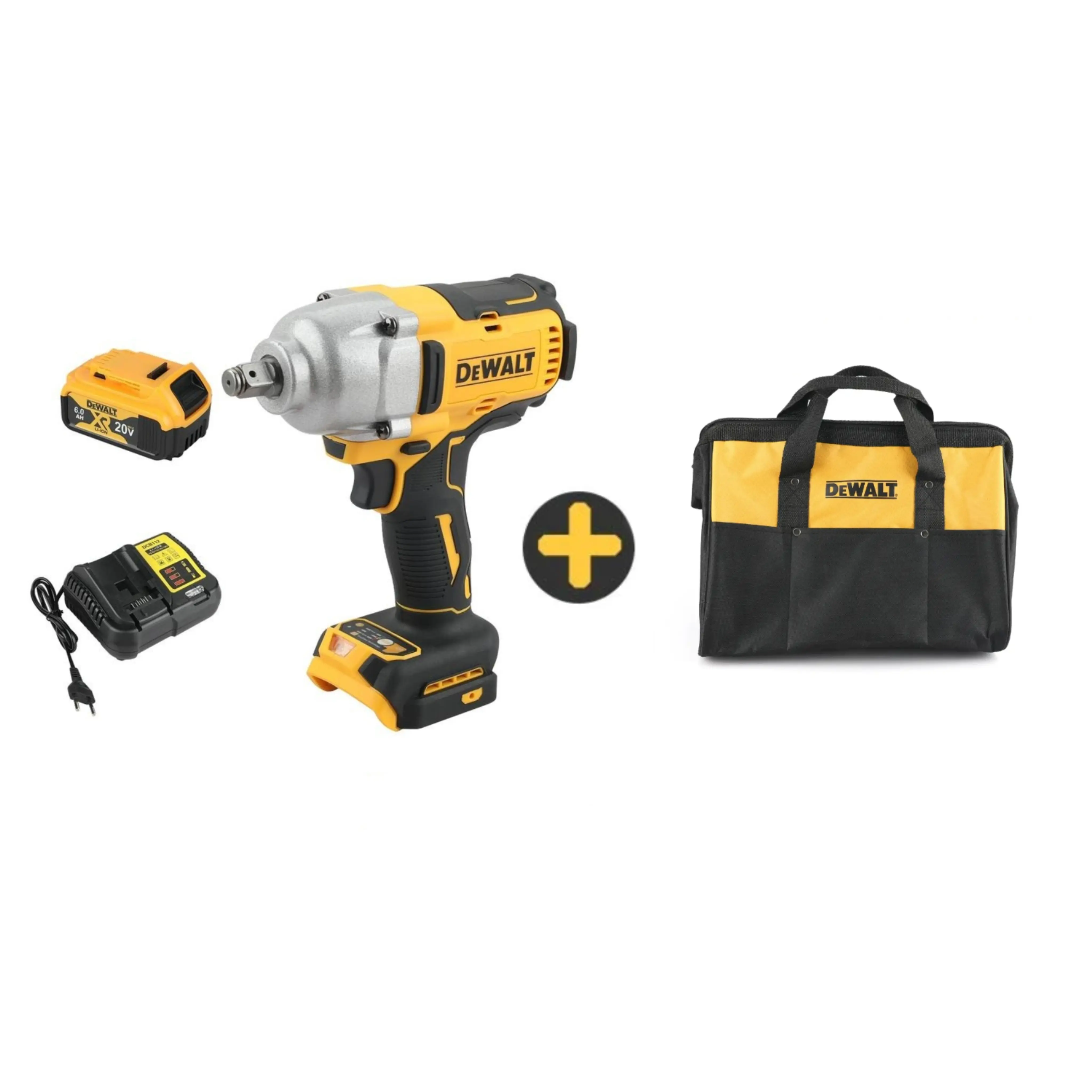 DEWALT DCF900 20V Brushless Cordless High Torque Impact Wrench Kit, 1/2In Hog Ring Anvil, Includes Battery & Charger (Power Tools for Heavy-Duty Applications)