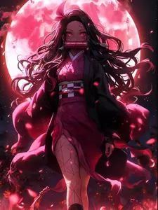 Kamado Nezuko posters, Demon Slayer: Swordsmith Village Arc. Anime wall art trending. home decor office, livingroom, bedroom, dorm. frameless.