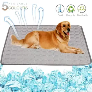 2026 New Cooling Dog Bed, Ice Silk Cooling Mat for Dogs with Ice Silk Fabric, Non-Slip & Machine Washable Design, Summer Comfort Mat for Small to Large Pets, Universal Fit