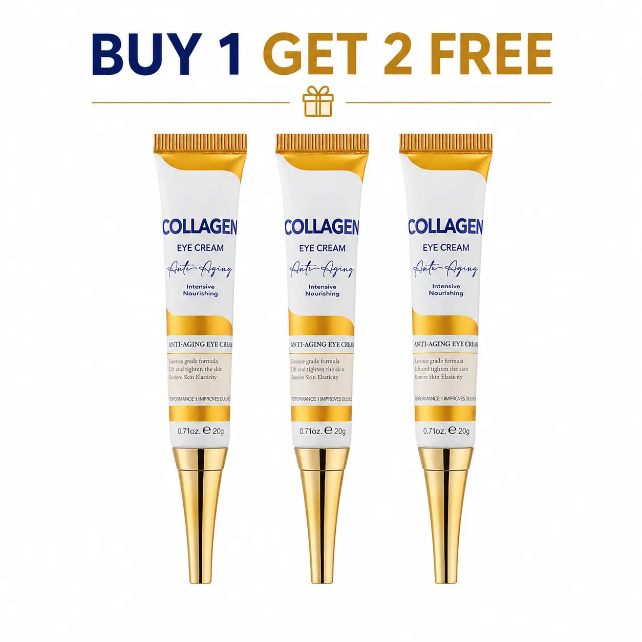 【BUY 1 GET 2 FREE】Collagen eye cream, anti-aging eye care, anti dark circles, puffiness, brightening eye care, anti wrinkle, firming skin, fading fine lines