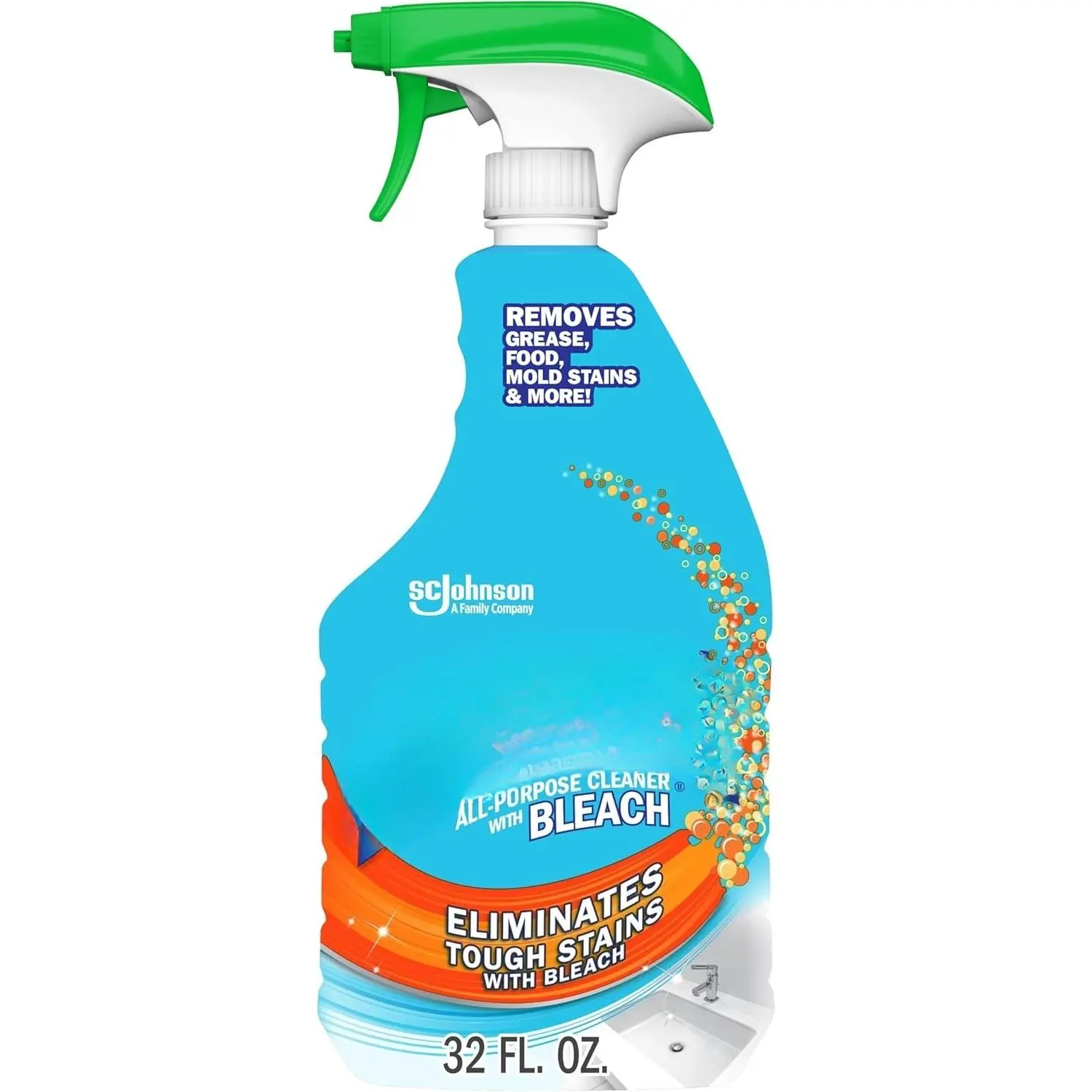 Bleach-Based All Purpose Liquid Household Cleaner, 32 fl oz (Pack of 1), All Purpose Cleaner, Multi-Purpose