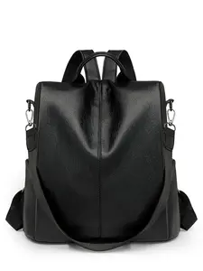 New Women's Shoulder Bag High-End Vintage Casual Large Capacity Backpack Commuter Bag, All Seasons Plain Style Travel Backpack