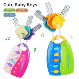 2 Pack Simulated Car Key Toy with Music & Light Effects, Musical Light-Up Sensory Toy, Creative Educational Toy for Birthday Gifts