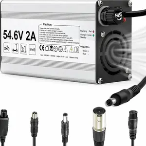 54.6V 2A Charger for 48V Lithium-ion Battery ebike Electric Bike Electric Scooter Hoverboard Battery Charger Replacement with 6 Connectors