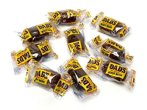 Dad's Old Fashioned Root Beer Barrels Hard Candy 1lb Bulk Bag Approximately 50 pcs Root Beer Snack Bonbon Snack