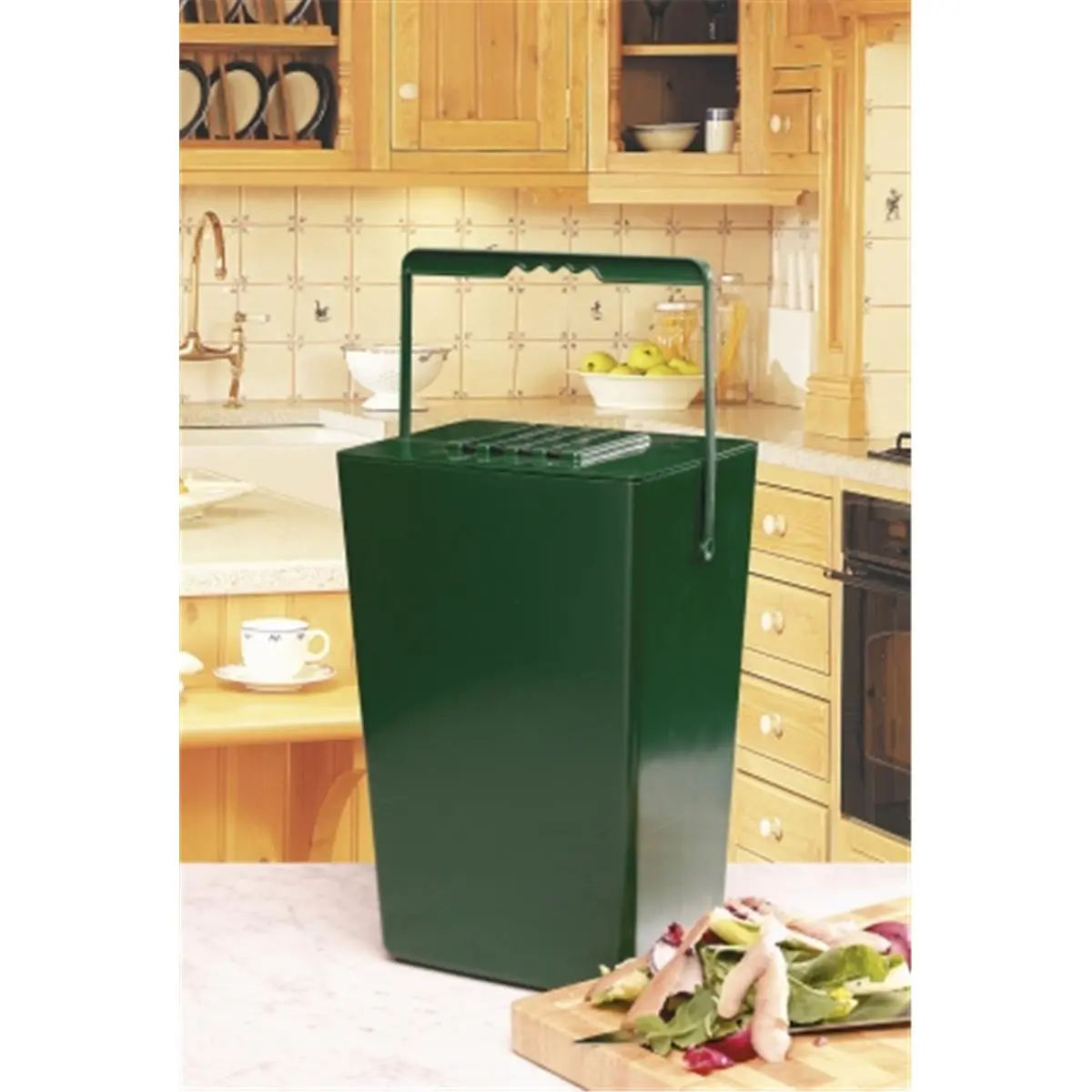 212 MAIN Tierra-Derco GP98 Odor-Free Plastic Composting Caddy Tool, 2.5 Gal Sturdy Build, Tight Lid with Filter, Ideal for Baby Spaces & Nurseries