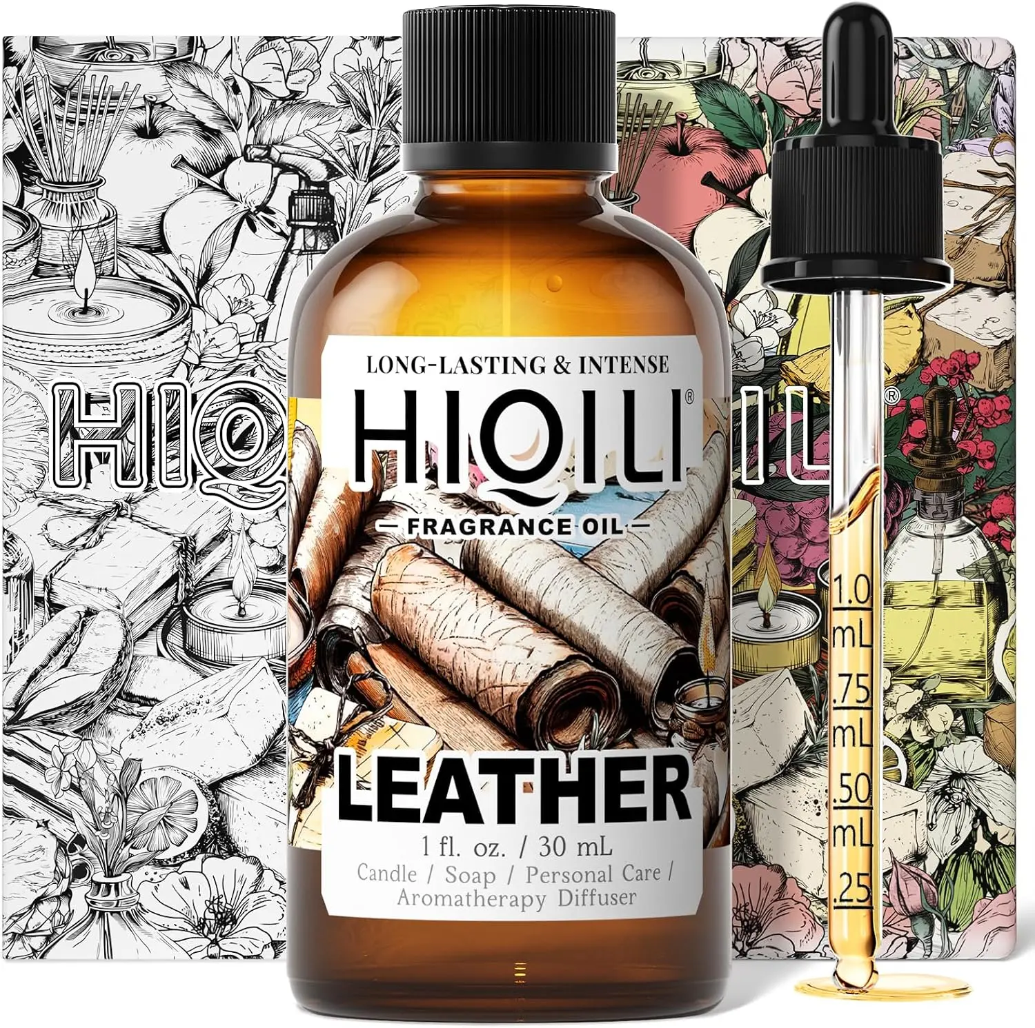 Premium Leather Fragrance Oil - Long-Lasting Home Fragrance for Diffusers, Dryer Balls, Candles